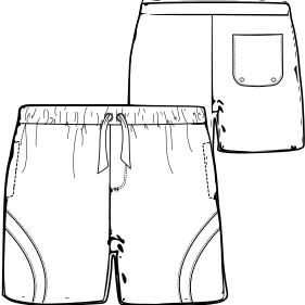 Fashion sewing patterns for MEN Shorts Swimwear 7924